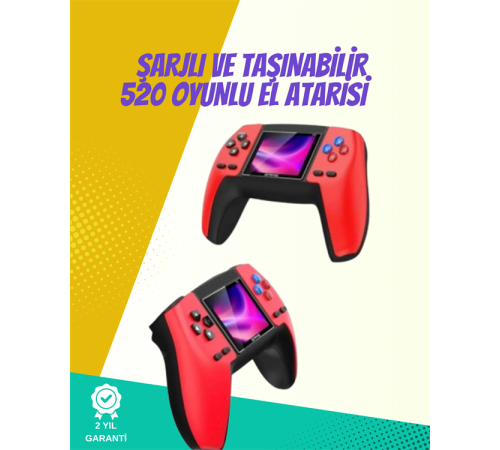 P5 Retro GamePad – Kompakt Tasarım, 520 Oyun, Nostalji Sevenlere Özel