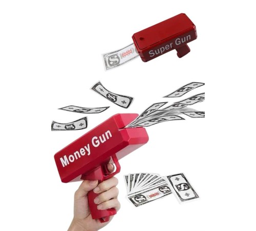 Para Dolar Atma Makinası Super Money Gun Para Saçma Fırlatma Tabancası
