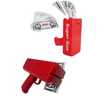 Para Saçma Tabancası Kırmızı Para Fırlatma Oyuncağı Parti Eğlencesi