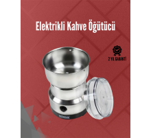 Paslanmaz Çelik Elektrikli Kahve Değirmeni | Sessiz, Hızlı, Çok Amaçlı Öğütücü (200W)