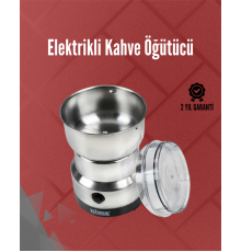 Paslanmaz Çelik Elektrikli Kahve Değirmeni | Sessiz, Hızlı, Çok Amaçlı Öğütücü (200W)