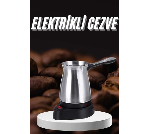 Paslanmaz Çelik Türk Kahvesi Makinesi 6 Fincan Kpasiteli Elektrikli Cezve