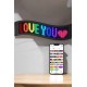 Piksel Led Matrix RGB Işıklı Led Yazılı Bluetooth Bağlantılı 16X64