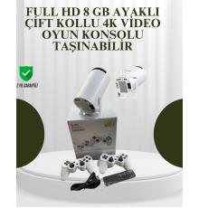 Portatif 4K Projeksiyon – 4.000 Uygulama, Kablosuz Yansıtma ve Bluetooth 5.0