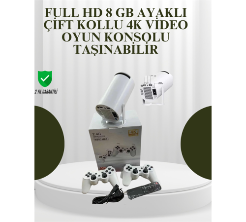 Portatif 4K Projeksiyon – 4.000 Uygulama, Kablosuz Yansıtma ve Bluetooth 5.0