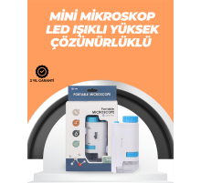 Portatif El Mikroskop – LED Işıklı, Aynı Anda Net Odaklama