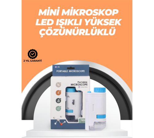 Portatif El Mikroskop – LED Işıklı, Aynı Anda Net Odaklama