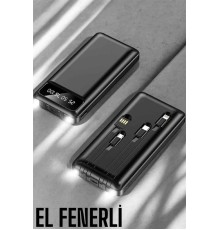 Powerbank 20.000 Mah Dijital Göstergeli LCD Ekran Uzun Pil Ömrü