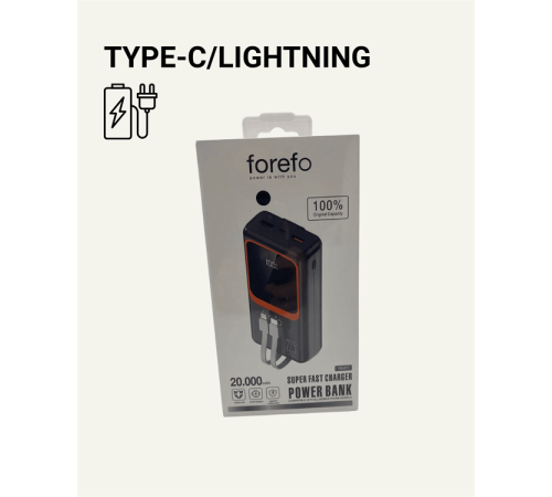 Powerbank 20000 mAh | 22.5W Hızlı Şarj, Dahili Kablolu, LCD Ekranlı Şarj Cihazı Powerbank 20000 mAh | 22.5W Hızlı Şarj, Dahili Kablolu, LCD Ekranlı Şarj Cihazı
