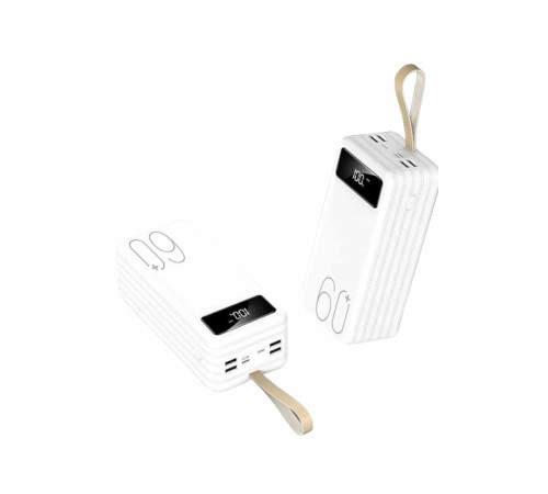 Powerbank 60.000 Mah Taşınabilir Şarj Hızlı El Fenerli Dijital Göstergeli