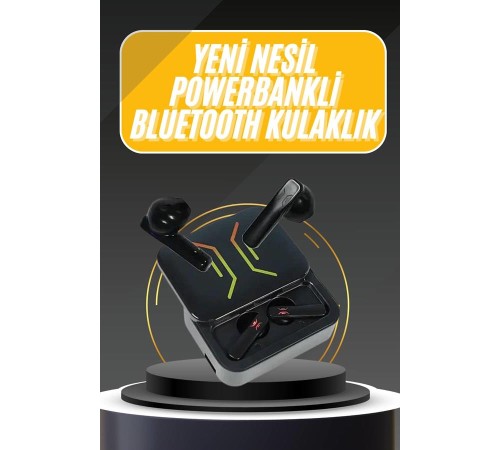 Powerbank Bluetooth Kulaklık  Kulaklığı Yüksek Ses Kaliteli