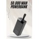 Powerbank Çoklu Şarj Girişi 50.000 Mah Taşınabilir Dijital Göstergeli