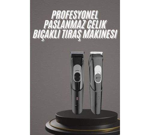 Pro Şarjlı Saç Sakal Tıraş Makinesi Ense Kesme Makinesi Lazer Öncesi Kısaltma
