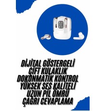 Profesyonel Dijital Göstergeli Düşük Gecikme Bluetooth Kulaklık Çift Kulaklık