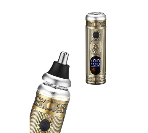 Profesyonel Saç Sakal Vücut Kulak ve Burun Tıraş Makinesi 3 Başlıklı