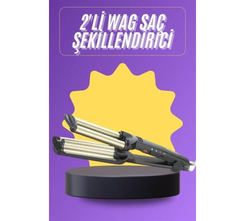 Profesyonel Seramik Kaplama Saç Şekillendirici Wag Maşa Isı Ayarlı