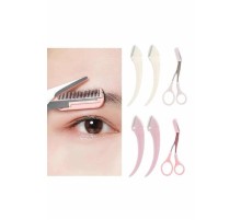 Profesyonel Taraklı Kaş Usturası ve Kaş Makası Bıyık Alma Kaş Usturası