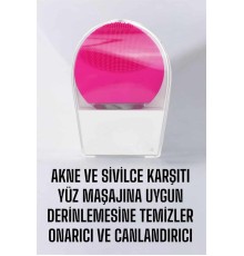 Profesyonel Yüz Temizleme Masaj Aleti Su Geçirmez, Kablosuz Şarj Özellikli Kolay Temizlenebilir