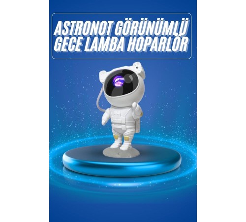 Projeksiyon Astronot Lamba Speaker Sevimli Astronot Bluetooth Hoparlör