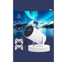 Projeksiyon Cihazı Video Oyun Konsolu Projektör Taşınabilir Ayaklı Çift Kollu 4K Çözünürlüklü