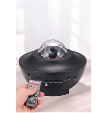 Projektör Yıldız Gece Lambası Disko Topu Bluetooth Bağlantılı Taşınabilir Şarjlı