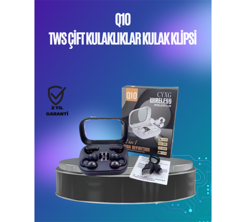 Q10 True Wireless Stereo Kulaklık – Ergonomik Tasarım, 10m Menzil, Type-C Q10 True Wireless Stereo Kulaklık – Ergonomik Tasarım, 10m Menzil, Type-C