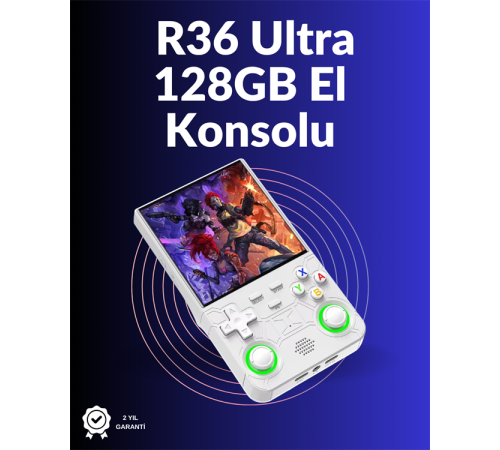 R36 Ultra El Konsolu – 4” HD IPS Ekran, 128GB Dahili Hafıza, 30.000 Oyun Yüklü