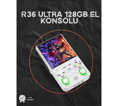 R36 Ultra Taşınabilir Konsol – 3000 mAh Batarya, WiFi ve RGB Destekli, 30.000 Oyun