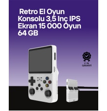 R36S 64 GB Retro Oyun Konsolu – Çoklu Emülatör Desteği, Linux Tabanlı Açık Sistem