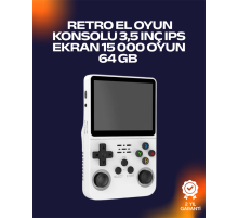 R36S Retro Oyun Cihazı – Çift MicroSD Desteği, Çoklu Platform Uyumu, 3200 mAh Batarya