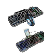 RGB Işıklı   Klavye Q Klavye Mouse Hediyeli