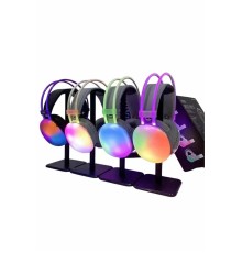 RGB Işıklı Yüksek Ses Kaliteli Kablosuz Kulak Üstü Bluetooth Kulaklık