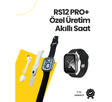 RS12 PRO+ 2025 Serisi Özel Üretim Full Ekranlı Akıllı Saat – Nabız ve Uyku Takibi, Bluetooth Arama, Garantili, Güçlü Batarya