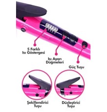 Saç Düzleştirici Şekillendirici Saç Maşası İkili Şekillendirici Isı Ayarlı