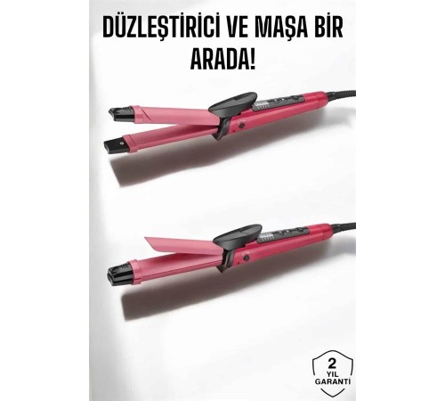 Saç Düzleştirici Ve Maşa İkili Saç Şekillendirici