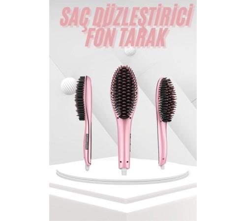 Saç Fırça Akıllı LCD Ekran Pratik Saç Düzleştirici Tarak Pratik Taşınabilir