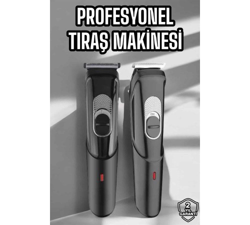 Saç Sakal Vücut Şarjlı Kablosuz Tıraş Makinesi Profesyonel Paslanmaz Çelik