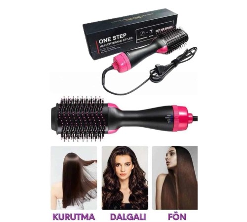 Saç Şekillendirici Ve Saç Düzleştirici Fön Tarağı Tarak Fırça 1200w Saç Kurutma