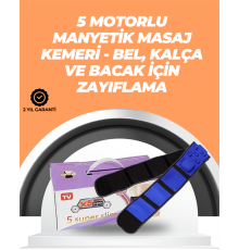 Şarj Edilebilir 7.2W Gücünde Çok Bölgeli Masaj Kemeri – Kolay Taşınabilir ve Pratik Kullanım