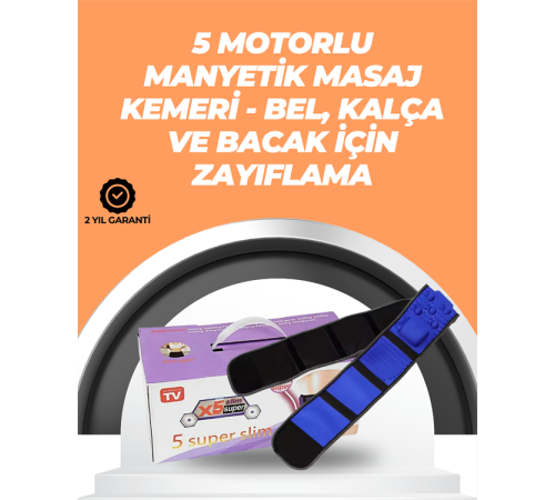 Şarj Edilebilir 7.2W Gücünde Çok Bölgeli Masaj Kemeri – Kolay Taşınabilir ve Pratik Kullanım