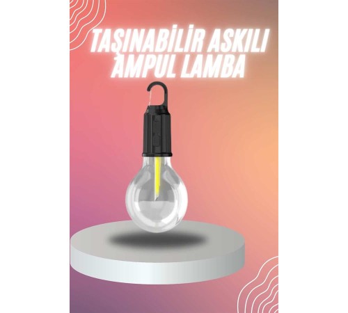 Şarjlı Dekoratif Kamp Lambası Askılı Ampul Led Işık Type-C Girişli