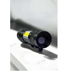 Şarjlı Metal Zoomlu El Feneri Işıldak Led Işık Taşınabilir El Lambası