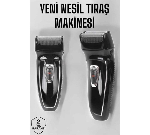 Şarjlı Paslanmaz Çelik Bıçaklı ve Kablosuz Saç Sakal Tıraş Makinesi