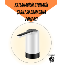 Şarjlı Su Pompası 8000mAh | Cam Damacana Uyumlu | Tek Tuşla Kontrol | USB Şarjlı Otomatik Dolum