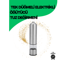 Şeffaf Hazneli Elektrikli Tuz Karabiber Öğütücü Pilli Taşınabilir Mutfak Aleti