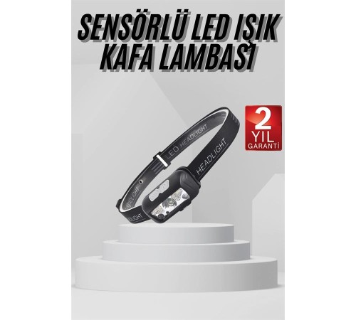 Sensörlü Şarjlı Type-c Şarj Işıklı Kafa Lambası Kamp Lambası Sensörlü Şarjlı Type-c Şarj Işıklı Kafa Lambası Kamp Lambası