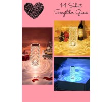 Sevgililer Gününe Özel Romantik Kristal Gece Lambası Sevgiliye Hediye