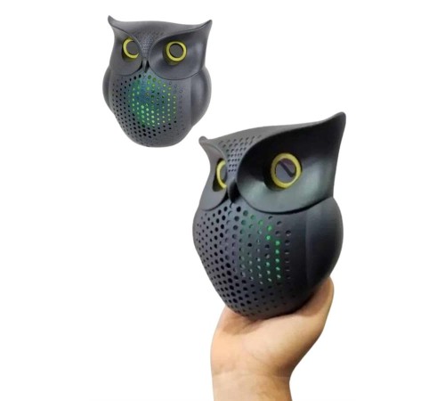 Siyah Bluetooth Hoporlör Baykuş Speaker Bluetooth 5.0 Bağlantılı