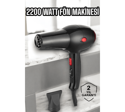 Soğuk ve Sıcak Üfleme Özellikli AC Motorlu Saç Kurutma Makinesi