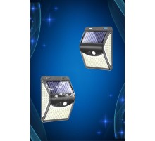 Solar Sensörlü Duvar Lambası Bahçe Lamba 20 Led Işık